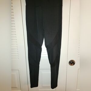 Black Leggings with Mesh Panels